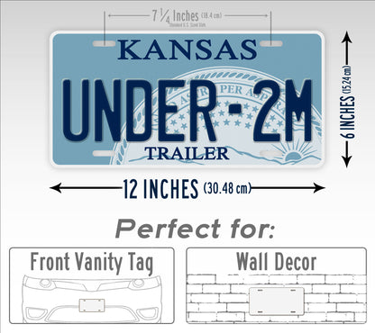 Kansas Under 2M Trailer Tag License Plate