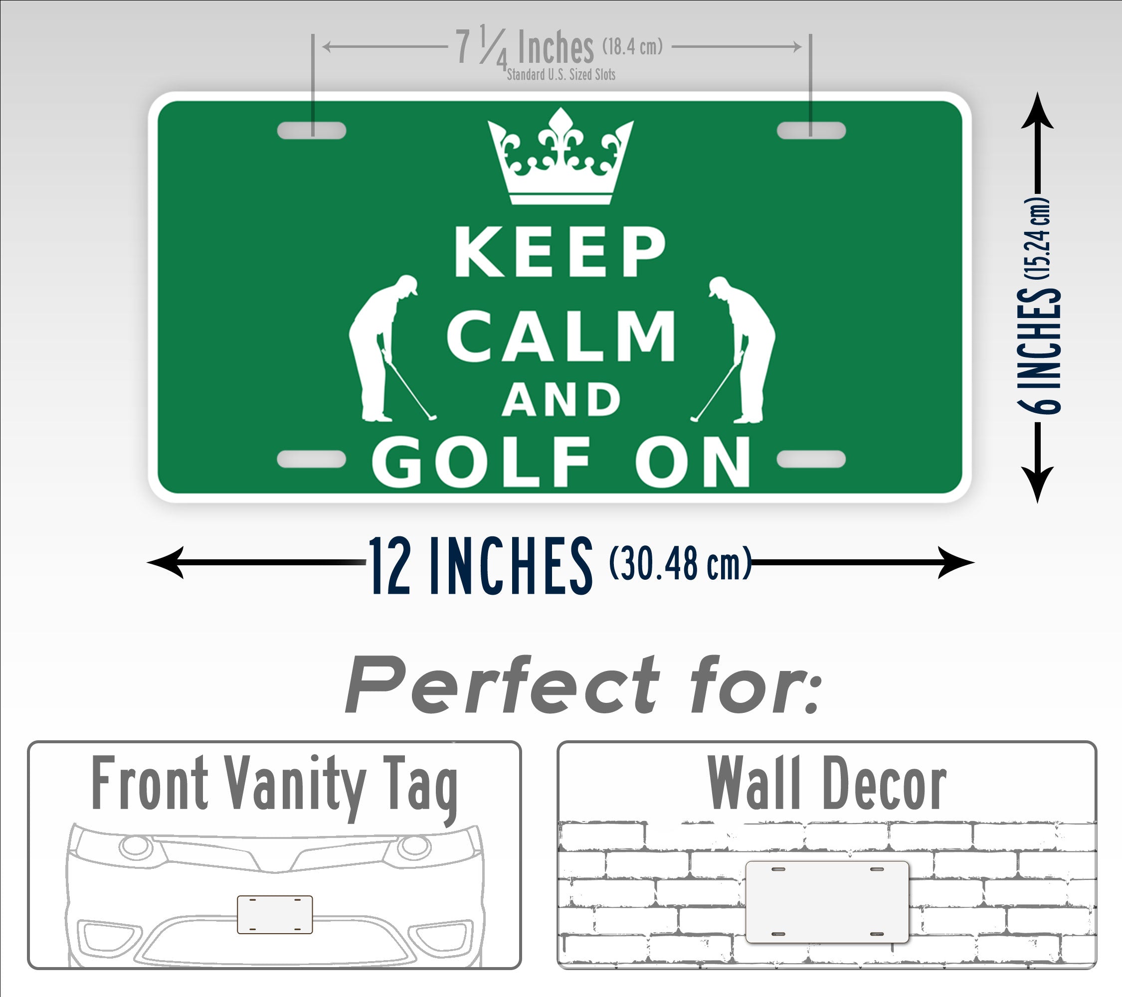 Keep Calm And Golf On License Plate