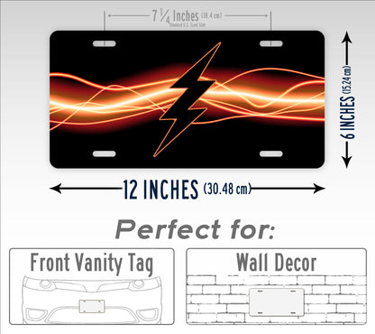 The Flash Black Lighting License Plate