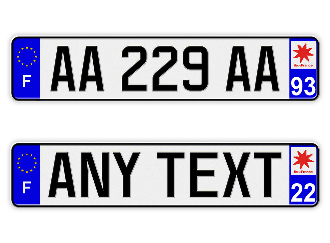 Personalized Novelty French License Plate Novelty