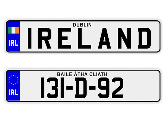 Personalized Irish European Style License Plate