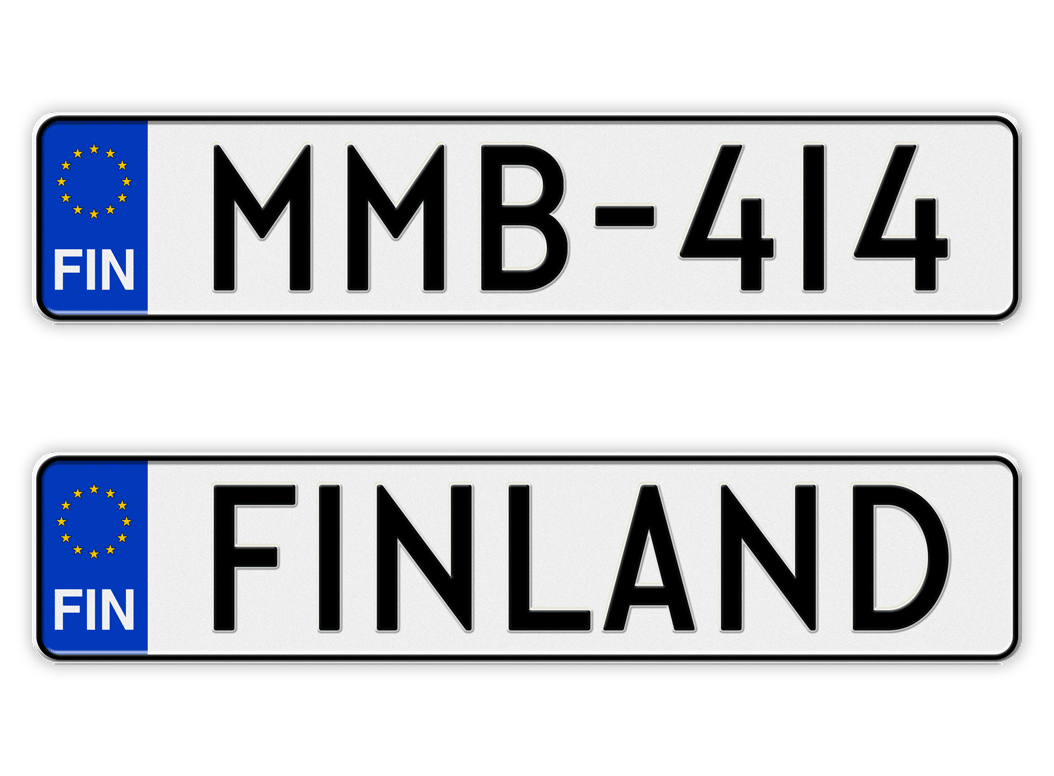 Personalized Finland European Style License Plate