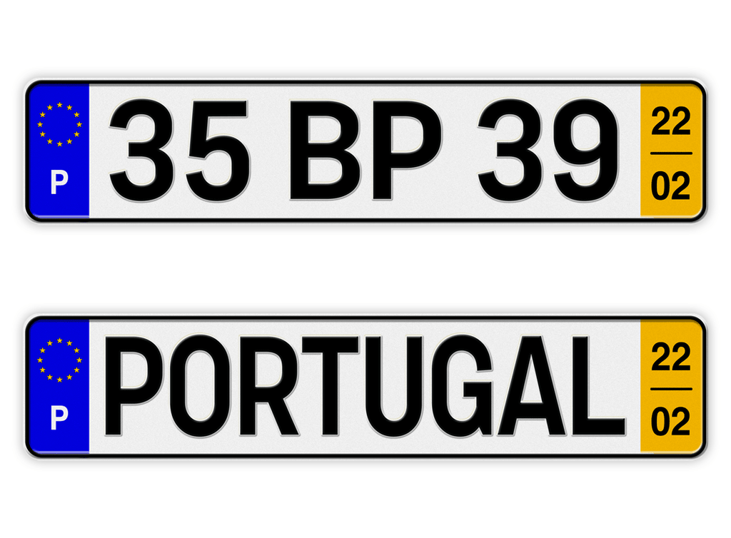 Personalized Portugal European Style License Plate