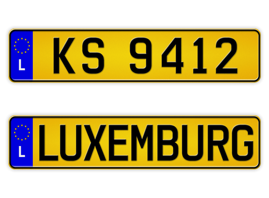 Personalized Luxembourg European Style License Plate