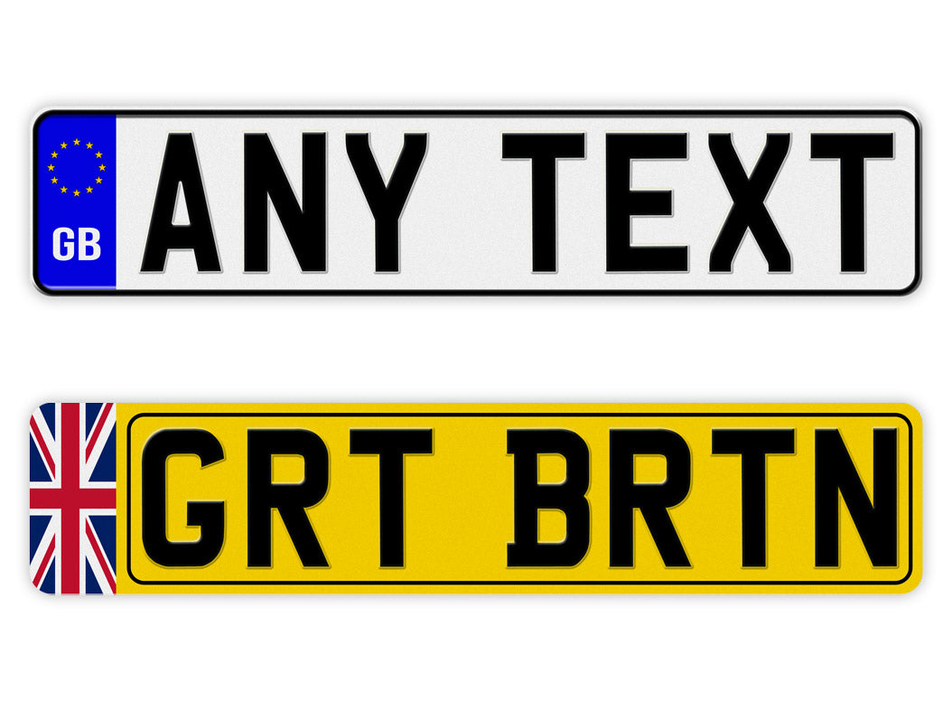 Personalized European British Style License Plate