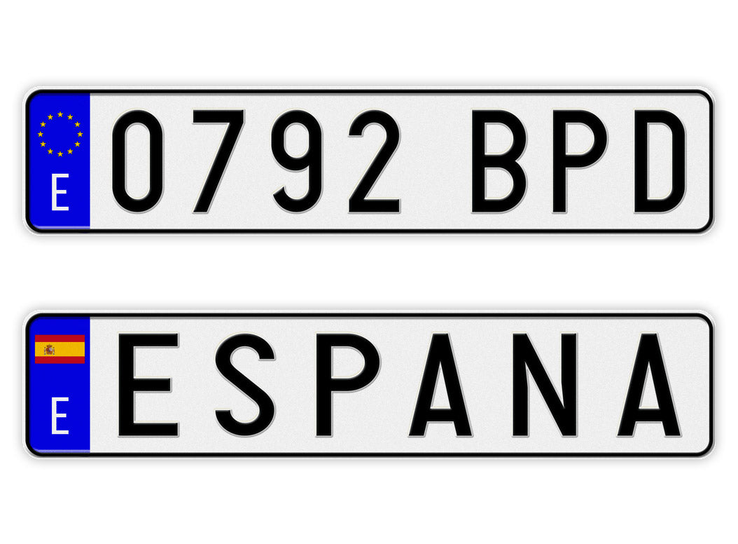 Personalized Spain European Style License Plate