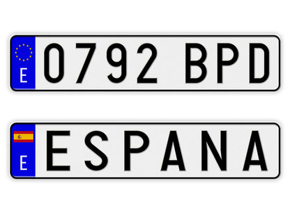 Personalized Spain European Style License Plate