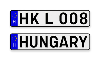 Personalized Hungary European Style License Plate