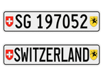 Personalized Switzerland European Style License Plate