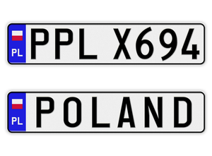 Personalized Poland European Style License Plate