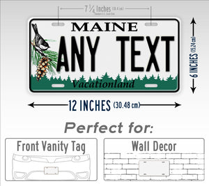 Personalized Maine State Custom License Plate