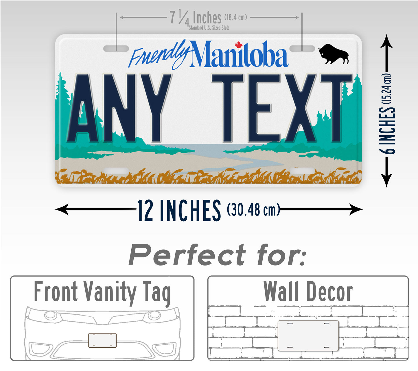 Personalized Manitoba Canada Custom License Plate