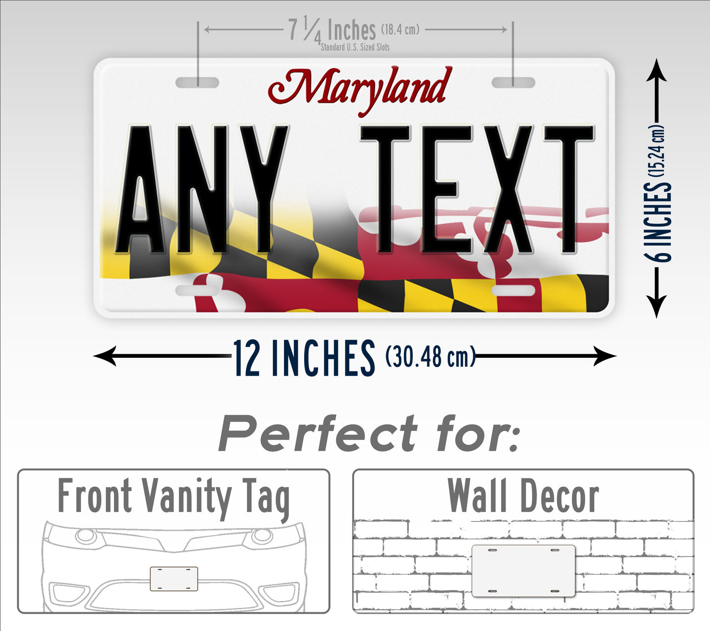 Personalized Maryland State Custom License Plate