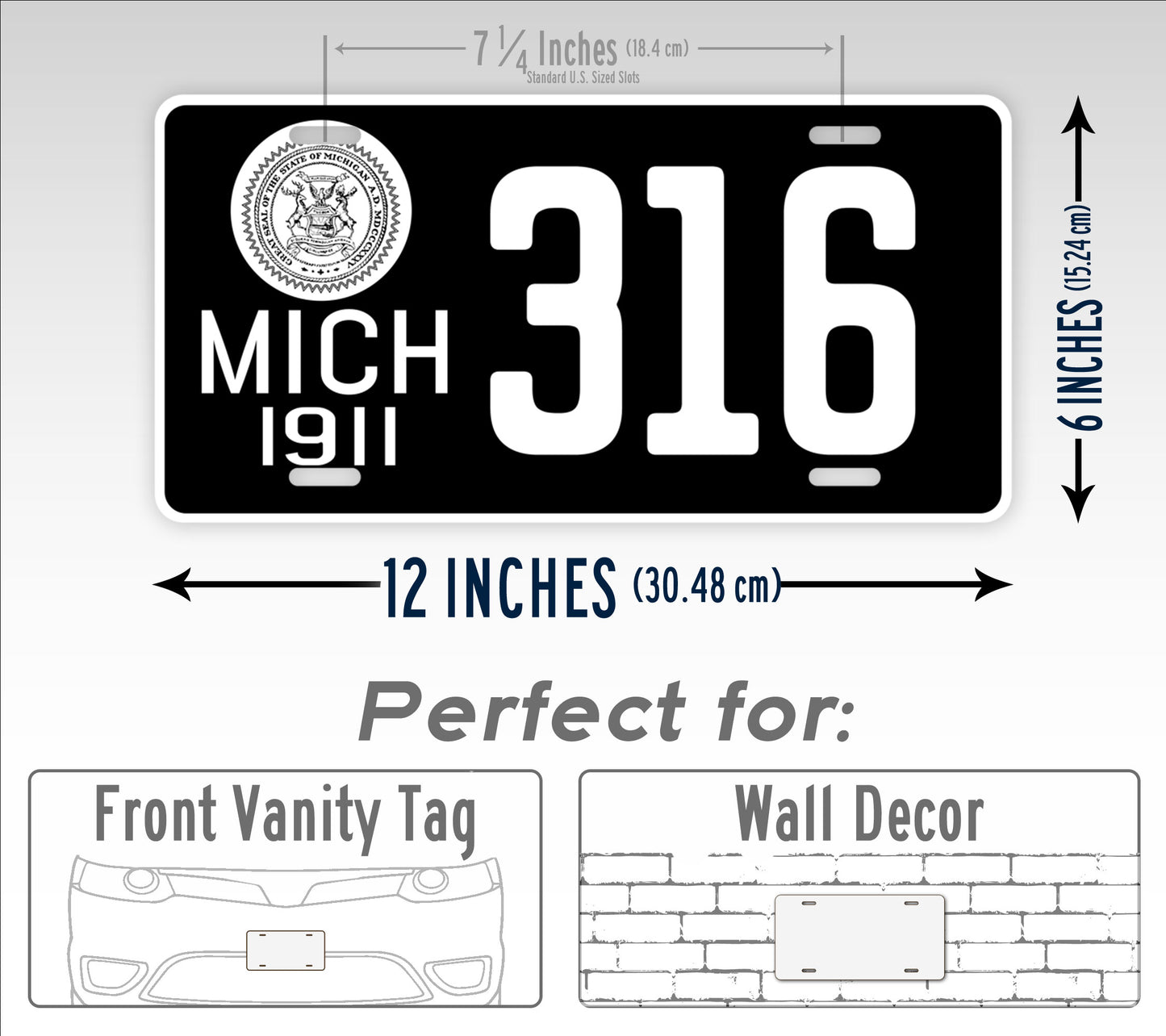 Personalized Antique Michigan 1911 Novelty Custom License Plate