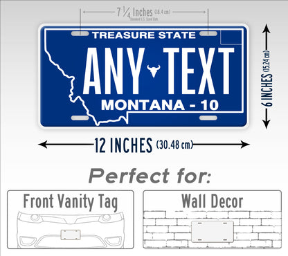 Personalized Montana State Custom License Plate