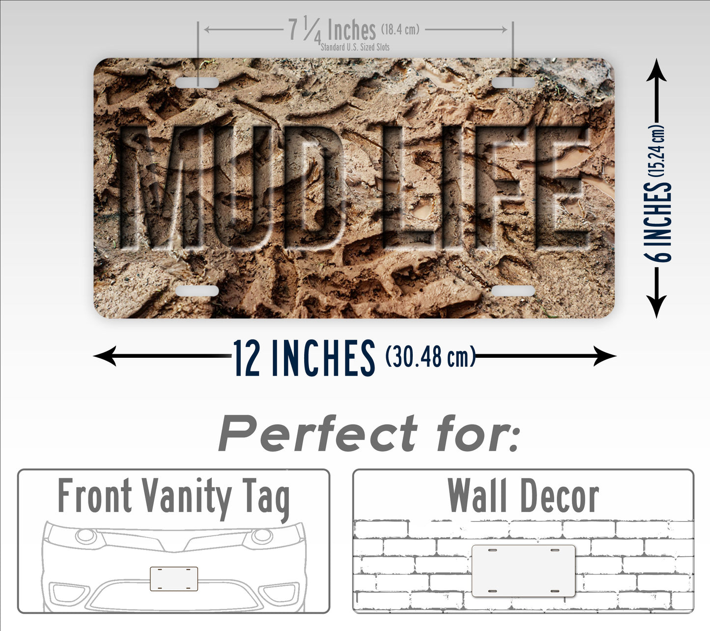 Mud Life License Plate 4x4 Mudding Tag