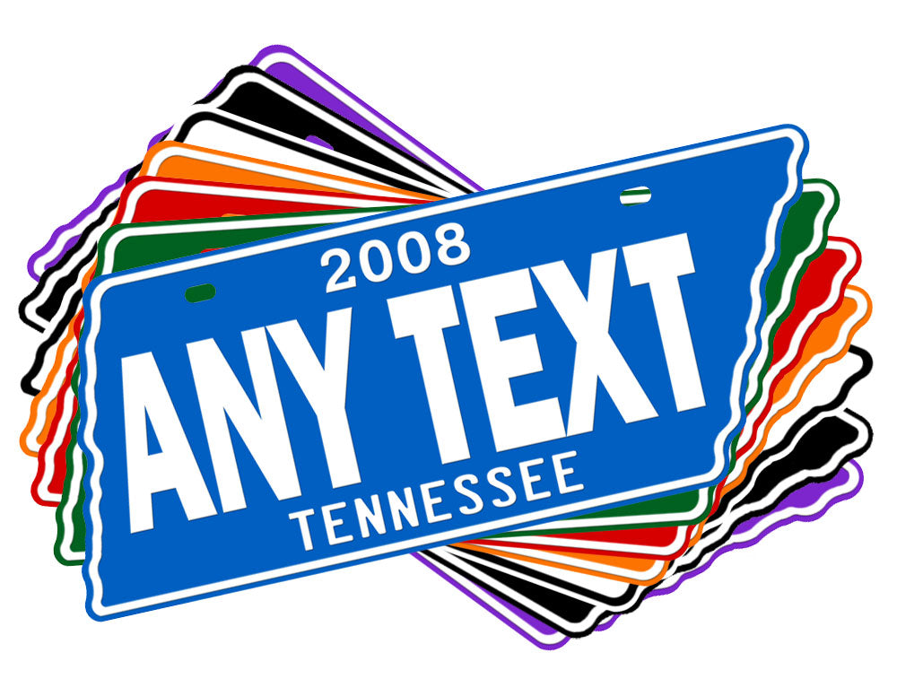 Tennessee State Shaped Multi Color License Plate