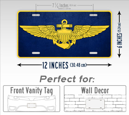 U.S. Navy Naval Aviator Veteran License Plate