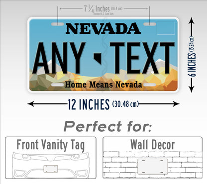 Personalized Nevada State Custom License Plate