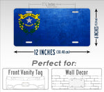 Weathered Metal Nevada State Flag License Plate