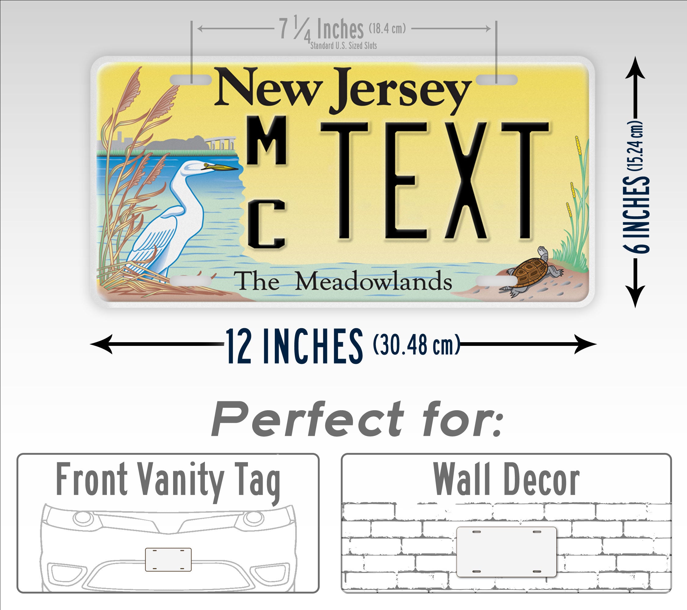 Personalized New Jersey Meadowlands Custom License Plate