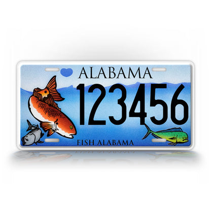Custom Alabama Saltwater Fishing License Plate