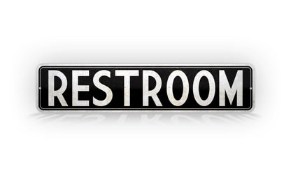 Retro Style Restroom Sign