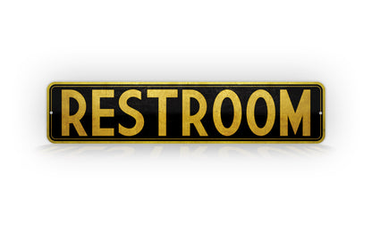 Retro Style Restroom Sign