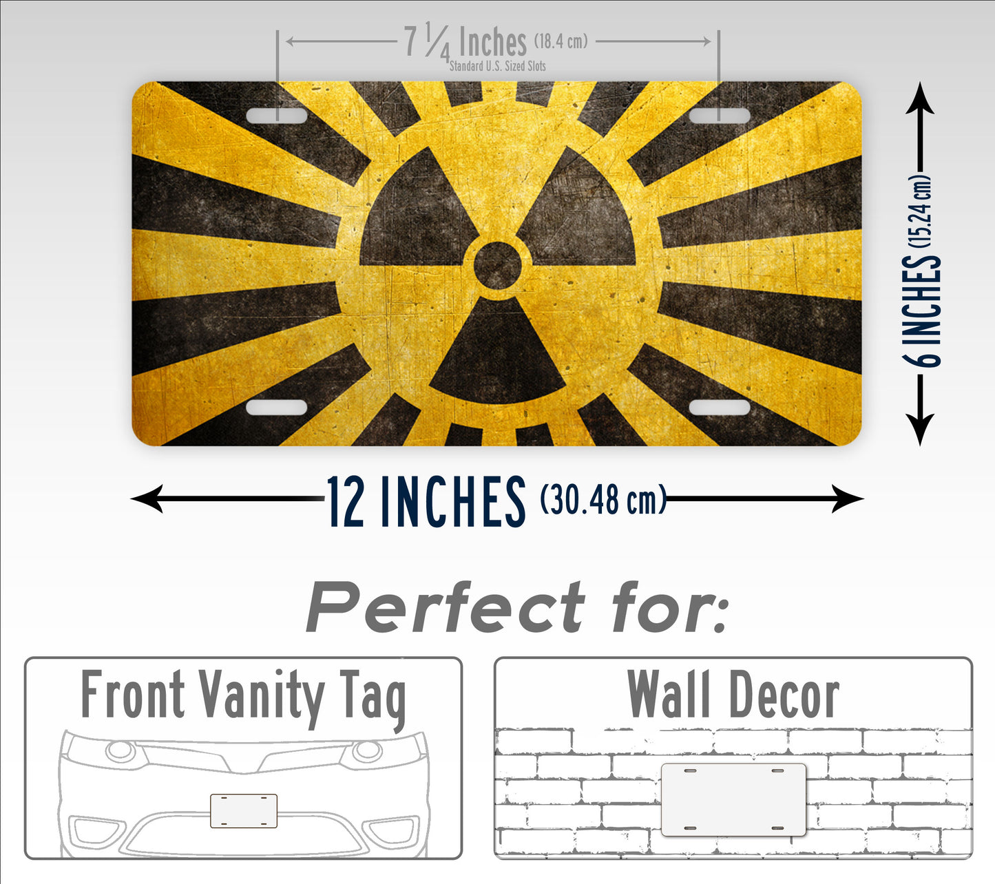 Radioactive Nuclear Symbol License Plate