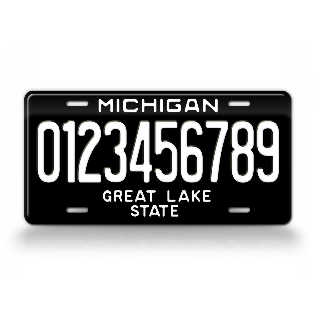 Blackout Michigan Great Lakes License Plate