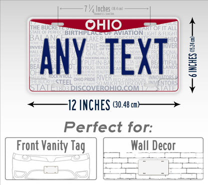 Personalized Ohio State Custom License Plate