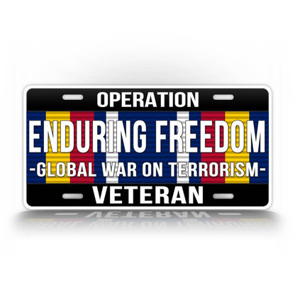 Novelty Operation Enduring Freedom Global War On Terrorism Veteran 6x12 License Plate