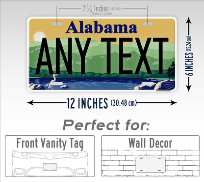 Personalized Current Alabama State License Plate