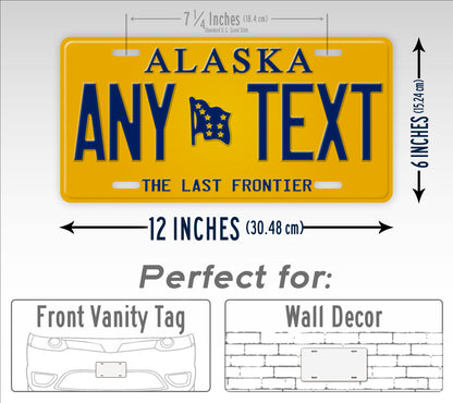 Personalized Current Alaska State License Plate