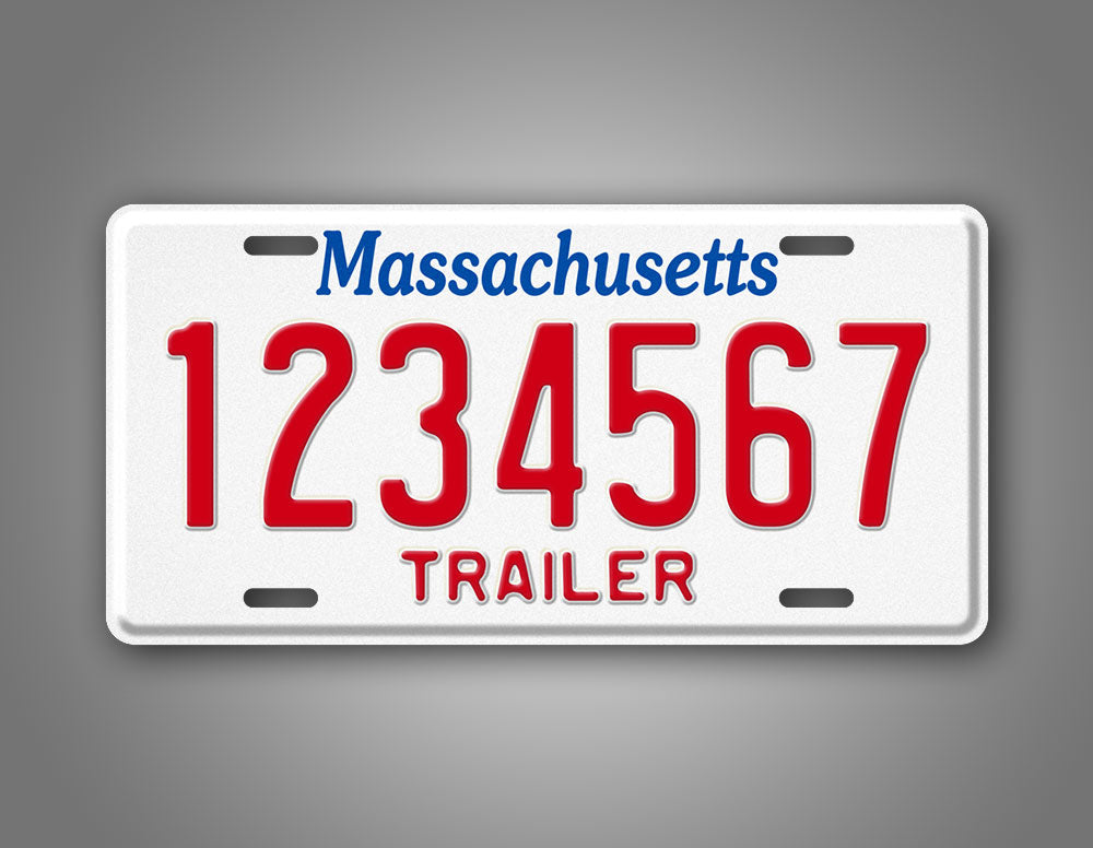 Custom Massachusetts Trailer Tag 6x12 License Plate