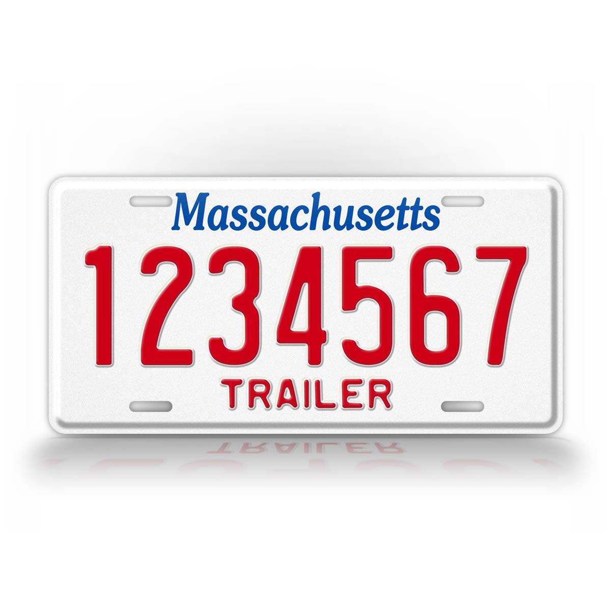 Custom Massachusetts Trailer Tag 6x12 License Plate