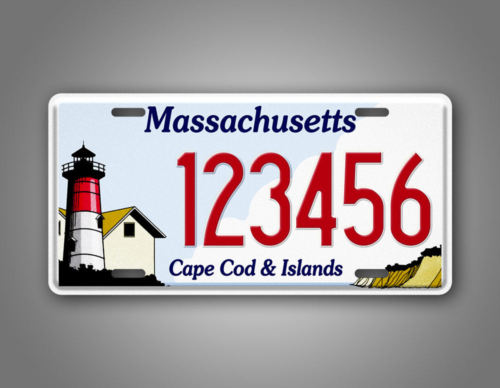 Custom Massachusetts Cape Cod & Islands Personalized License Plate