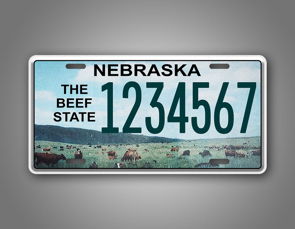Custom Nebraska The Beef State Personalized License Plate