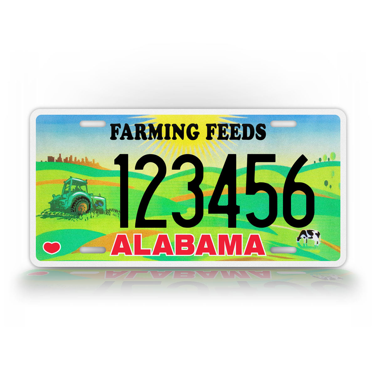 Custom Alabama Farming Feeds Personalized License Plate