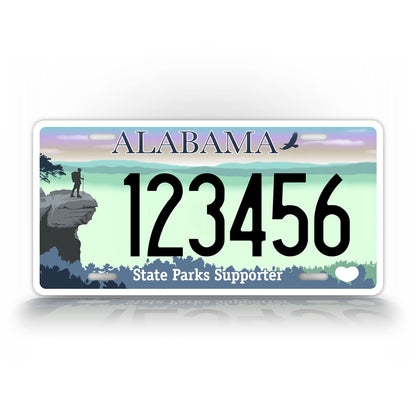 Custom Alabama State Parks Supporter Personalized License Plate