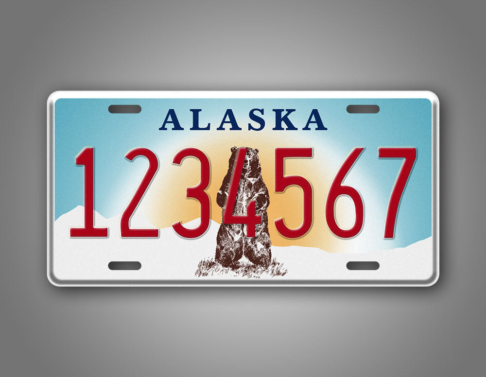 Personalized Optional Alaska State Custom License Plate