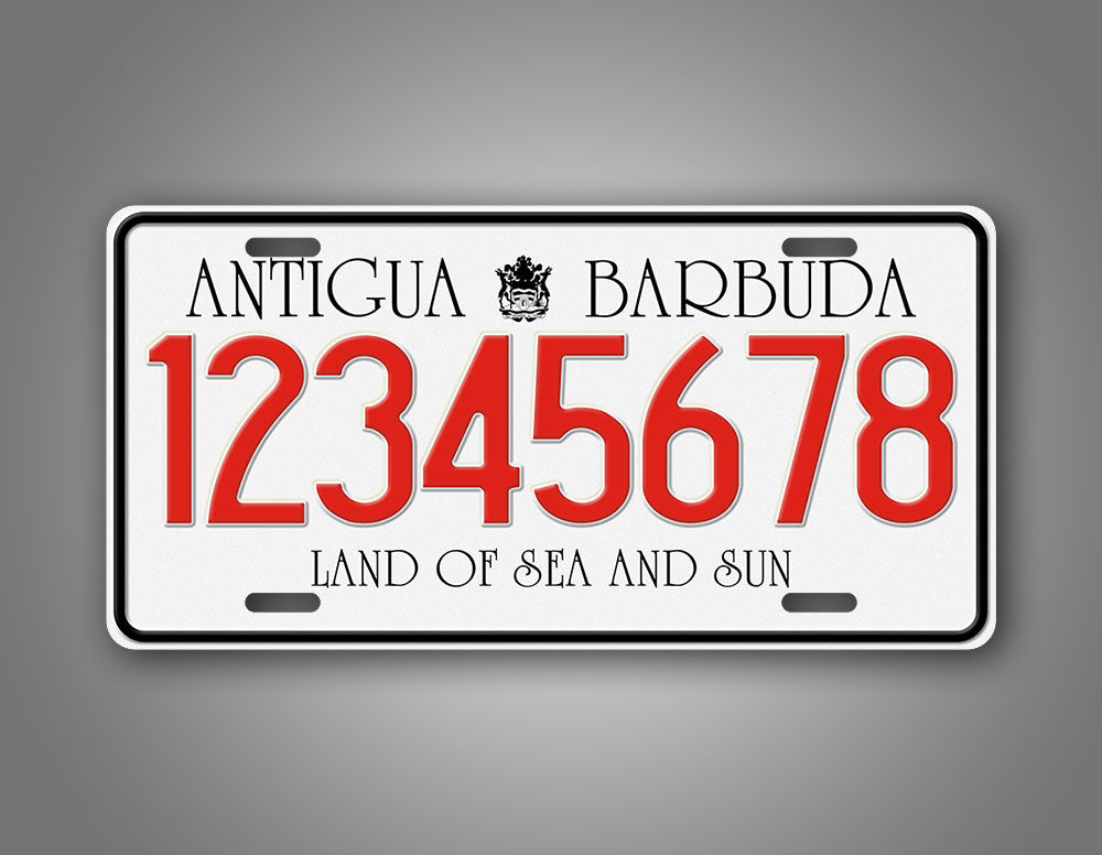 Custom Antigua Barbuda Caribbian Islands Personalized license Plate