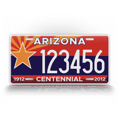 Personalized Arizona Centennial 1912 2012 License Plate