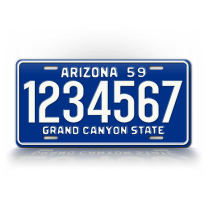 Custom 1959 Vintage Arizona Grand Canyon State Novelty Personalized License Plate