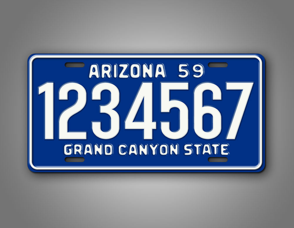 Custom 1959 Vintage Arizona Grand Canyon State Novelty Personalized License Plate