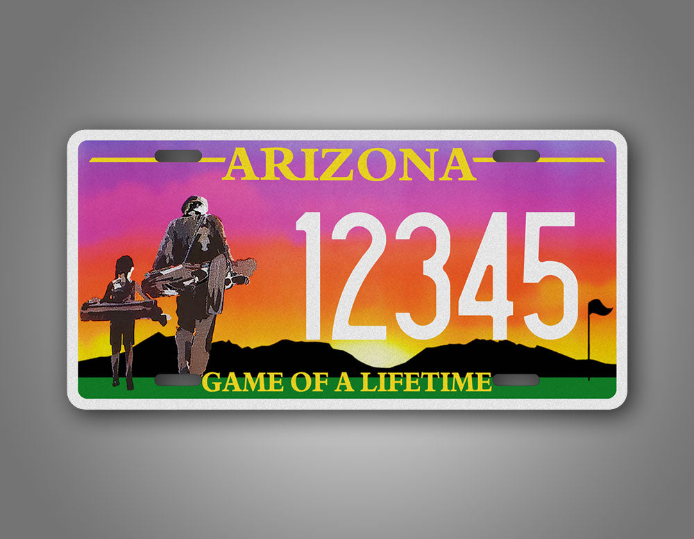 Arizona Game Of A Lifetime Golfing License Plate