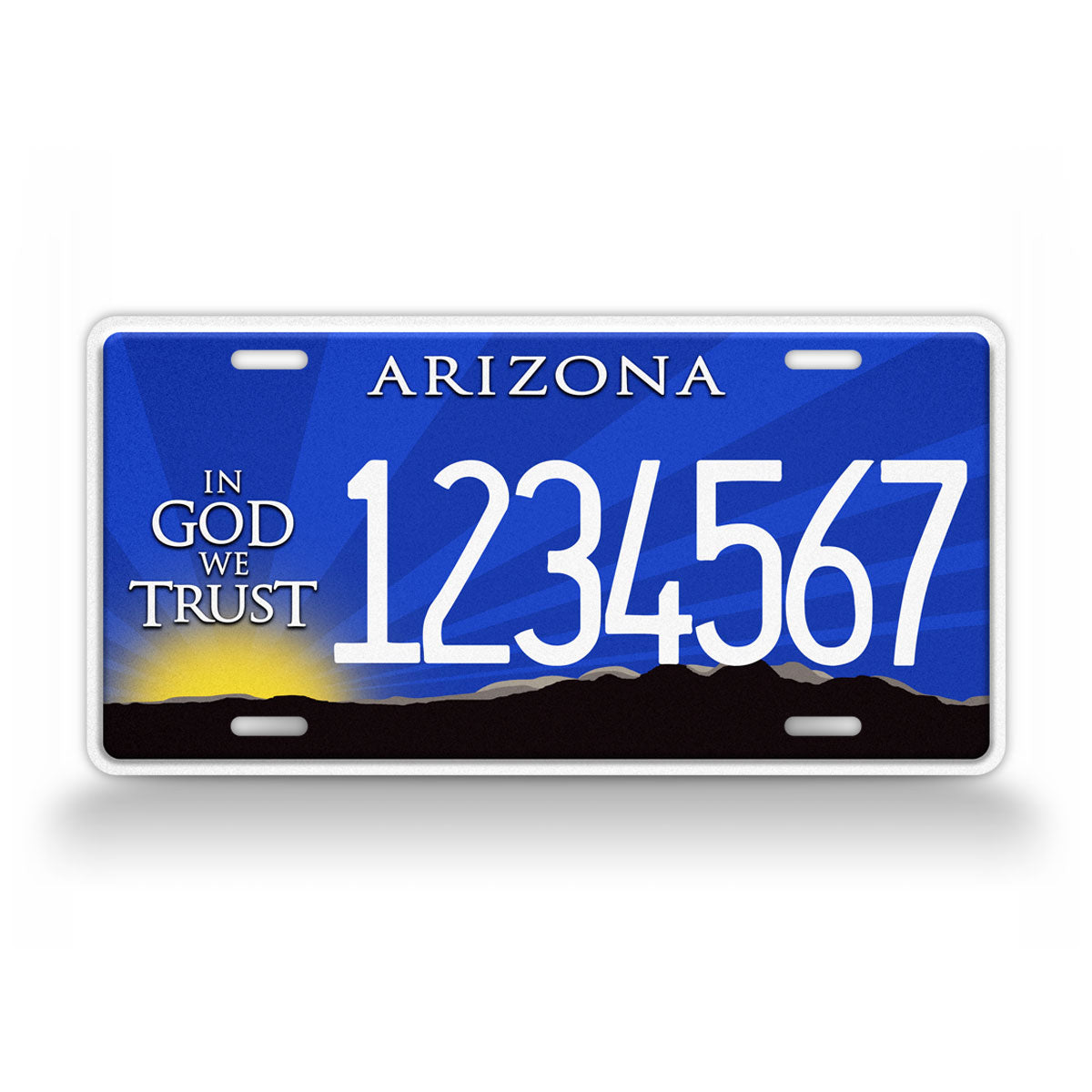 Custom Arizona In God We Trust Personalized License Plate