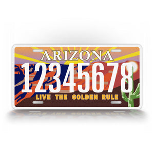 Custom Arizona Live The Golden Rule Personalized License Plate
