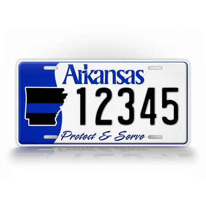 Custom Arkansas Protect And Serve Personalized License Plate