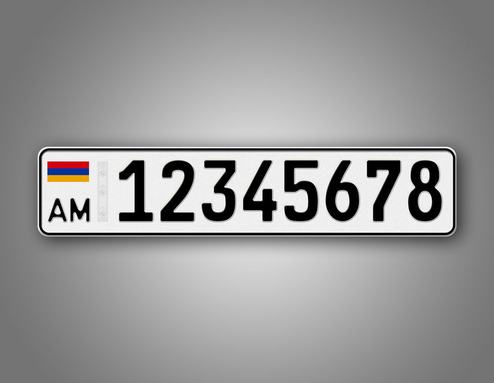Personalized Armenia European Style License Plate